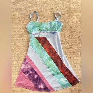 13 going on 30 Colorful Striped Dress 80s